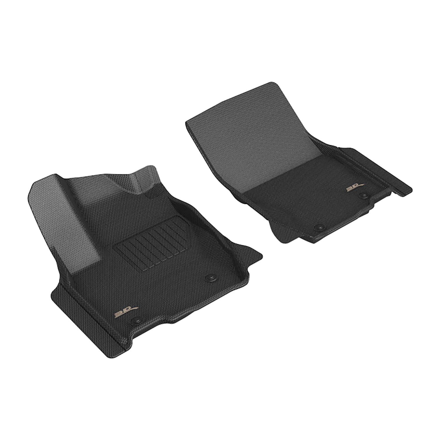 Kagu Floor Mat 3D MAXpider Custom Fit (Black) Compatible with Lexus GX 2024-2026 / Toyota Land Cruiser 2024-2026 - Front Row