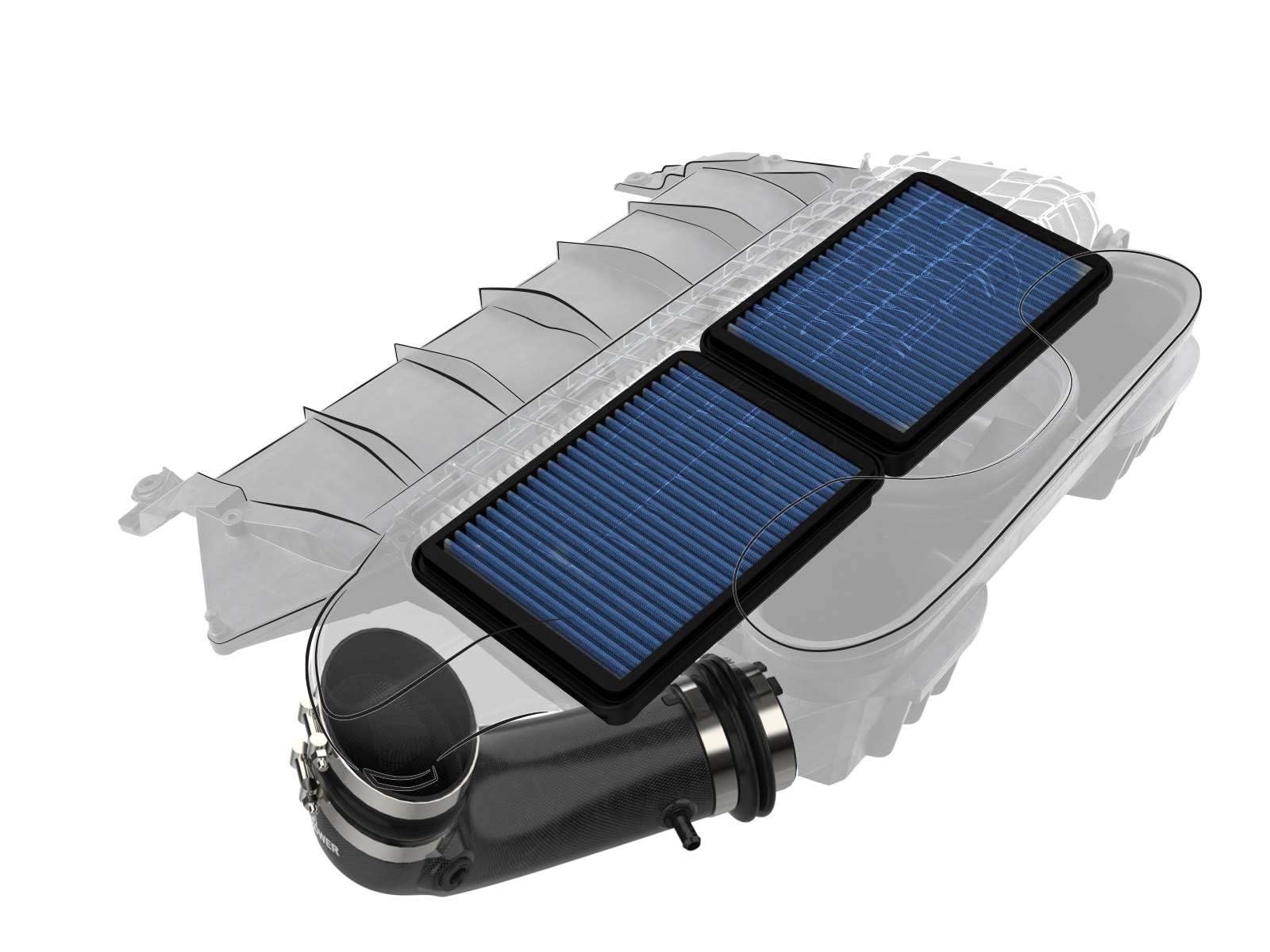 Super Stock aFe POWER Induction System w/Pro 5R Filter, #55-10014RC, Carbon Fiber