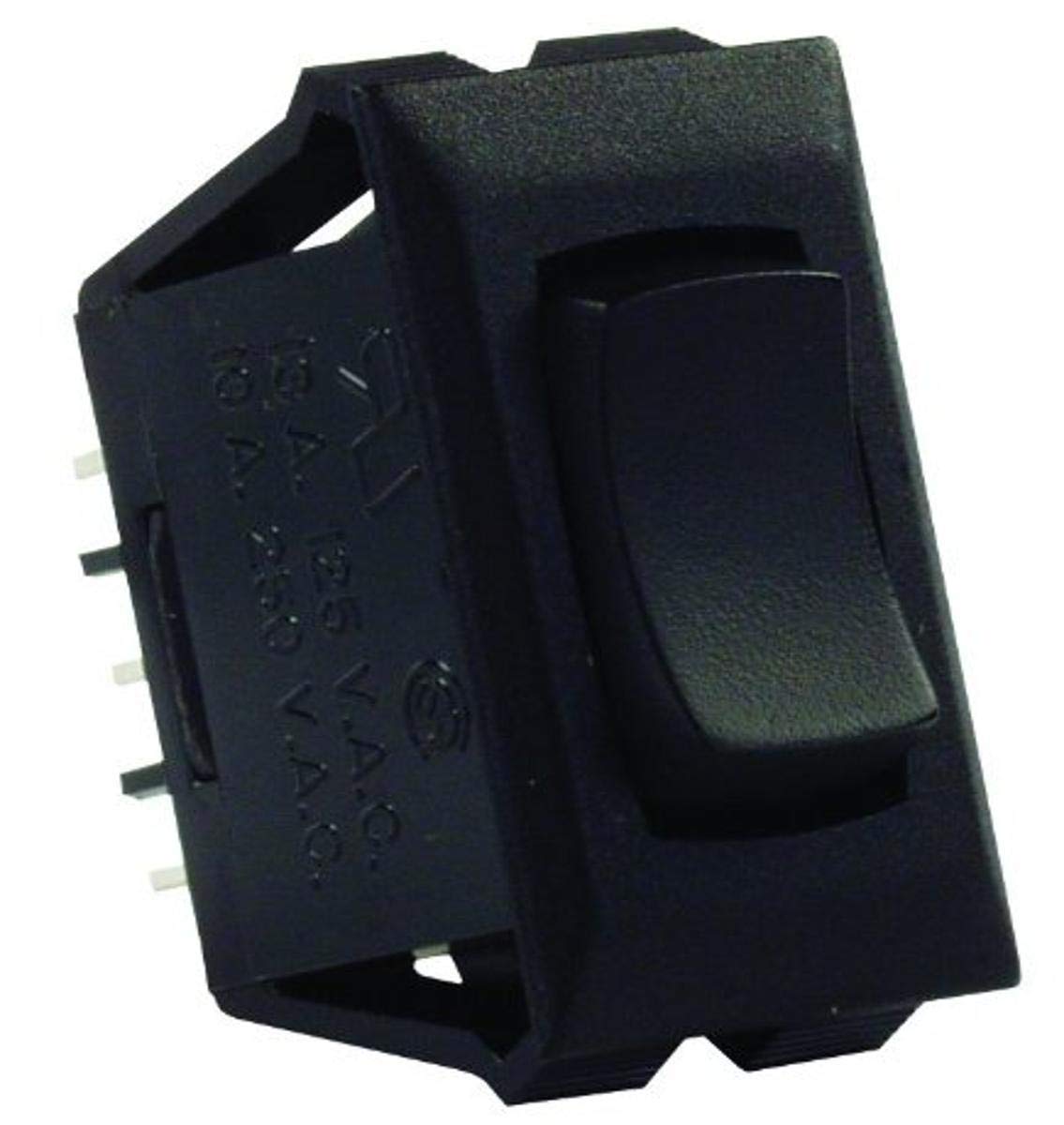 SPDT JR Products 12675 Black Mom-On/Off/Mom-On Switch