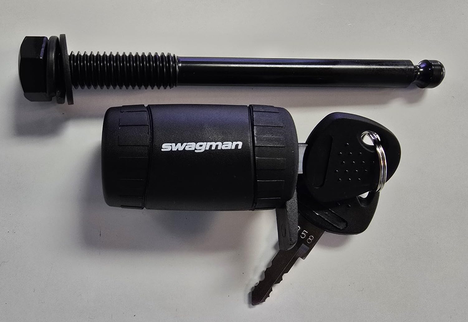Anti-Wobble Swagman 1/2" Threaded Hitch Pin, Black