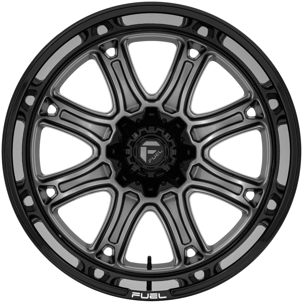 DARKSTAR FUEL OFF-ROAD 20X9 8X180 5.04 1mm MATTE GUNMETAL WITH BLACK LIP - FC853AB20908801