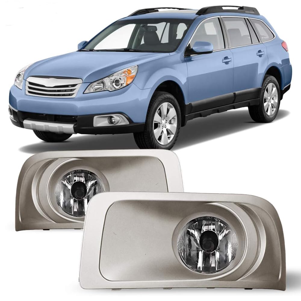 Fog Lights Winjet Compatible with [2010 2011 2012 Subaru Outback] + Switch + Wiring Kit Driving