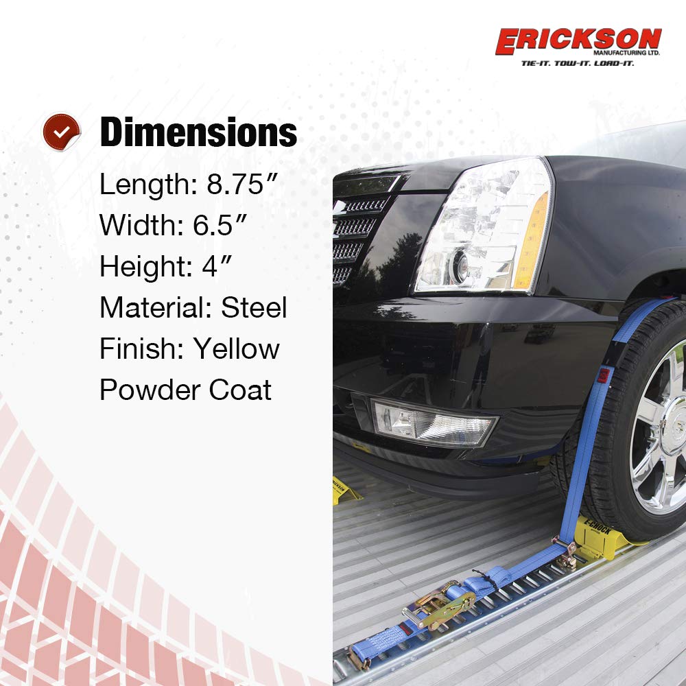 E-Track Erickson Moveable Wheel Chock,1 pk