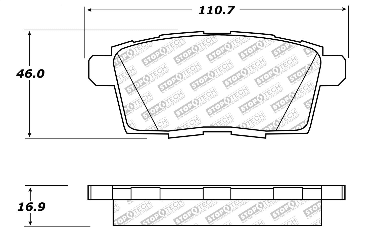Street Select StopTech Brake Pads with Hardware 305.12590