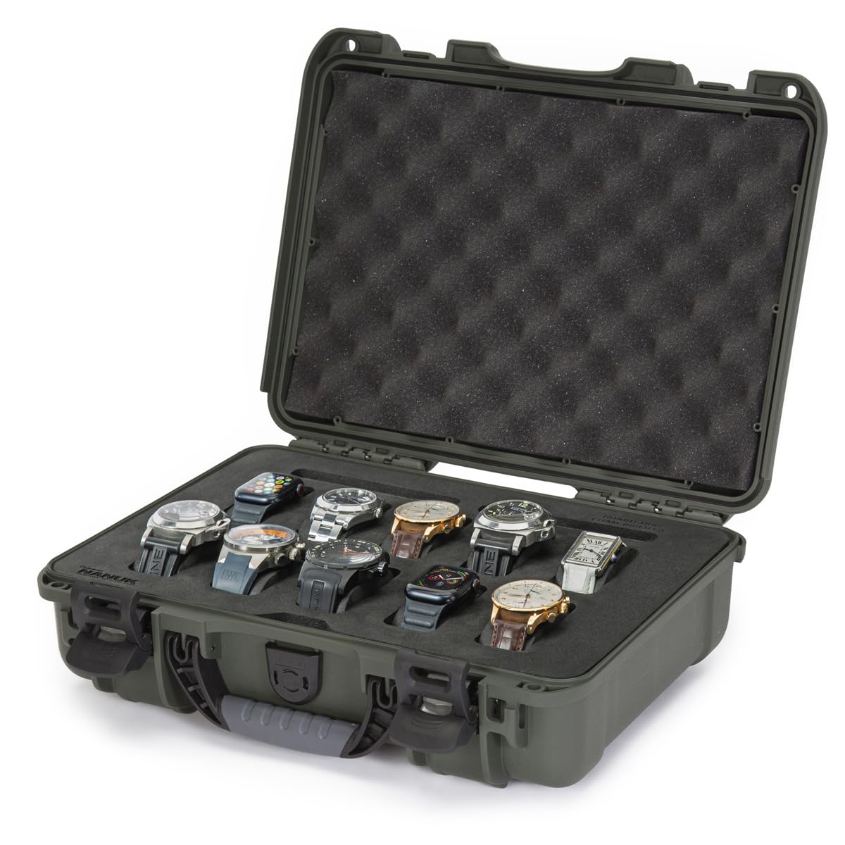 Waterproof NANUK 910 Watch Case with Foam Insert, Olive