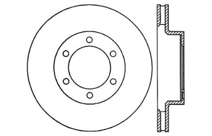 Sport StopTech 128.44129R Cross Drilled Brake Rotor (Front Right), 1 Pack