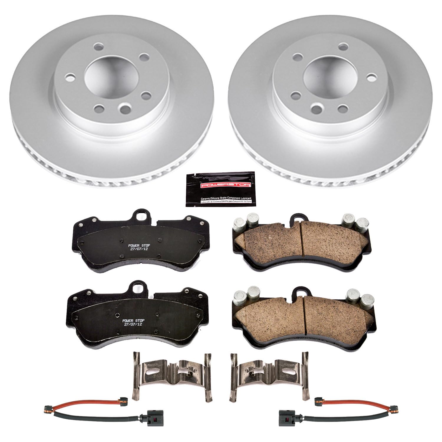 Power Stop Z23 Evolution CRK4554 Geomet Coated Brake Kit For Porsche Cayenne 2003-2006, Porsche Cayenne 2008-2010, Volkswagen Touareg 2004-2006 [Model Specific]
