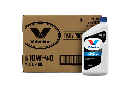 10W-40 Valvoline Daily Protection Conventional Motor Oil 1 QT, Case of 6 (Packaging May Vary)
