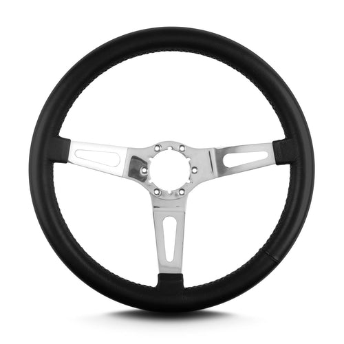 Teardrop Lecarra 63801 14" Polished Standard Grip Black 3 Spoke