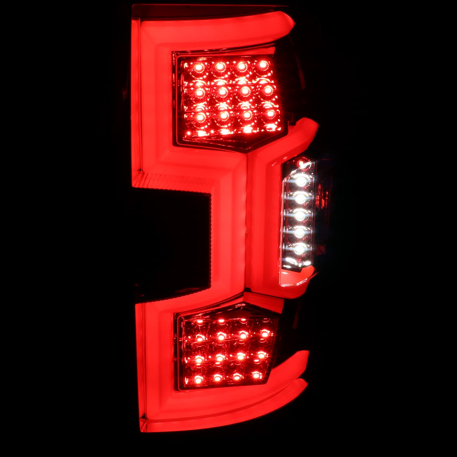 Red Tail Lights SPEC-D TUNING w/Fiber Optic Sequential LED Turn Signal Lights Compatible with 2019-2024 Dodge Ram 2500/3500