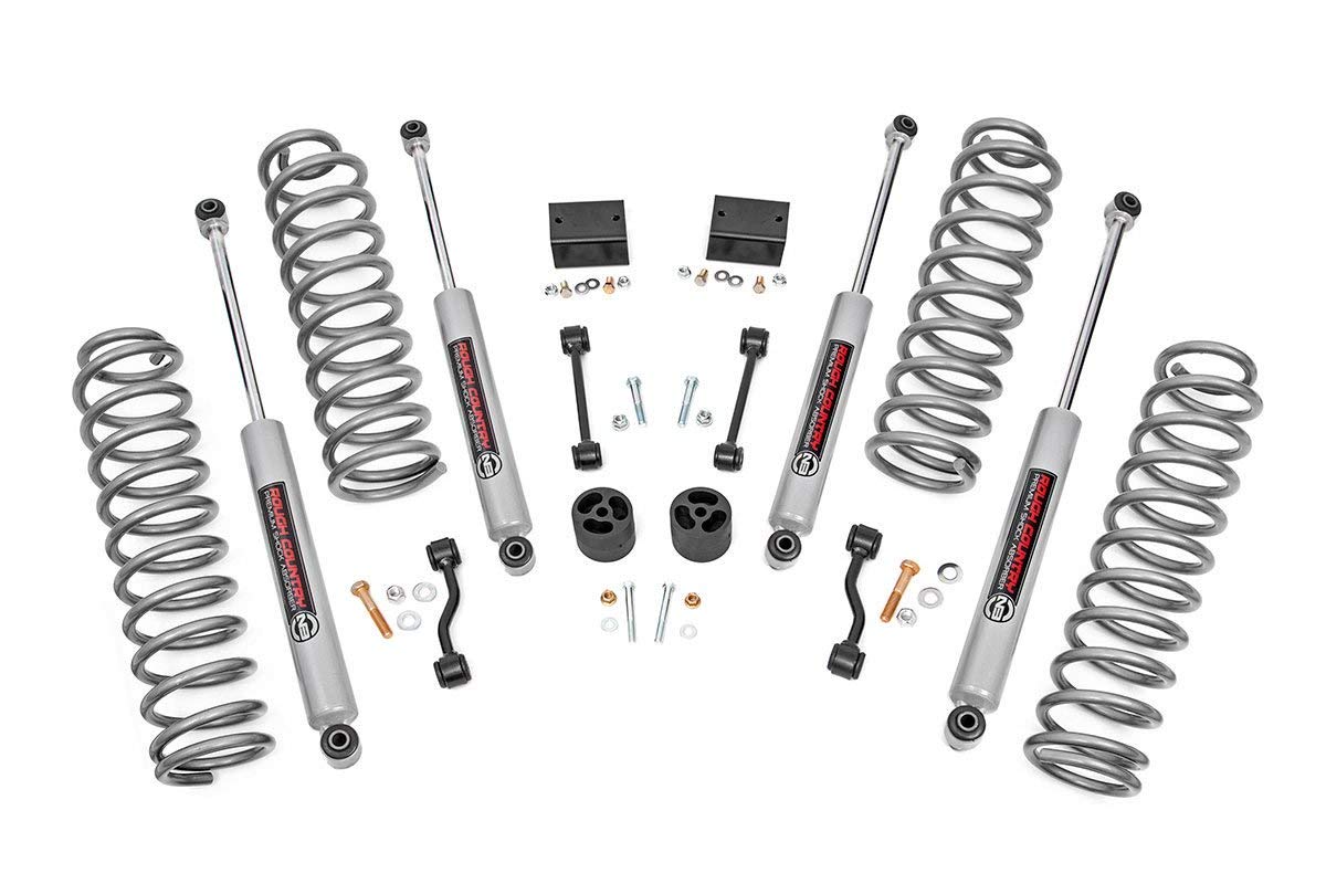 Rough Country 2.5" Lift Kit for Jeep Wrangler JL Unlimited Rubicon w/ N3 Shocks (2018-2023) 4-Door - Fits up to 35" Tires
