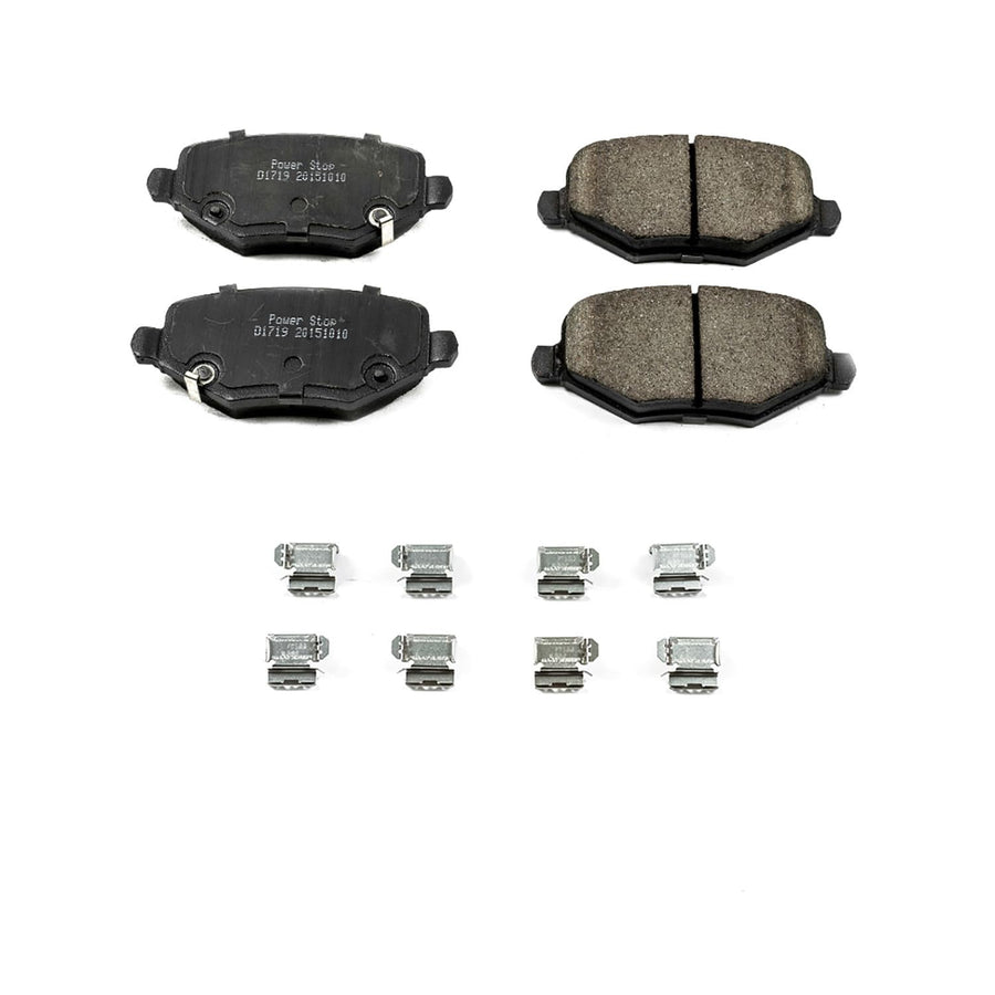 Power Stop Brake Kit Front For Chrysler Town & Country 2012-16 |Dodge Grand Caravan 2012-16 |Journey 2013 |Ram C/V 2012-15 - Ceramic Brake Pads With Installation Hardware, 17-1719