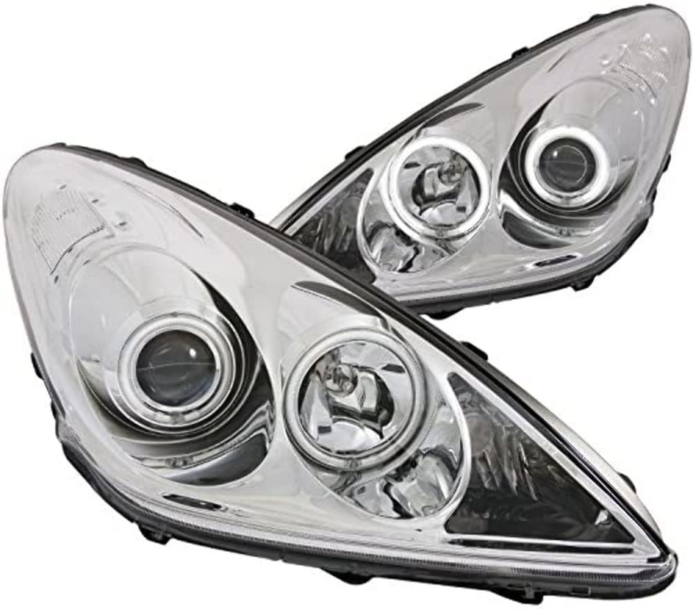Projector Headlight Set ANZO USA w/CCFL Halo-Chrome 121173