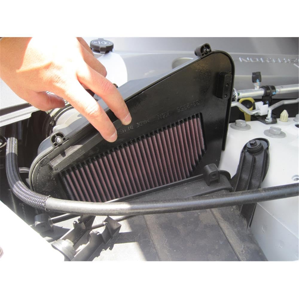 K&N Engine Air Filter: Washable, Increase Power & Acceleration, Premium, Replacement Car Air Filter: Compatible with 2004-2011 CADILLAC (STS, SRX), 33-2356