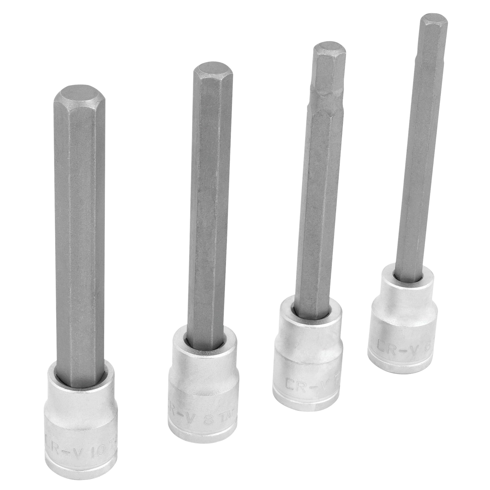 4pc Performance Tool W86022 3/8-Inch Drive Long Brake Caliper Metric Bit Set