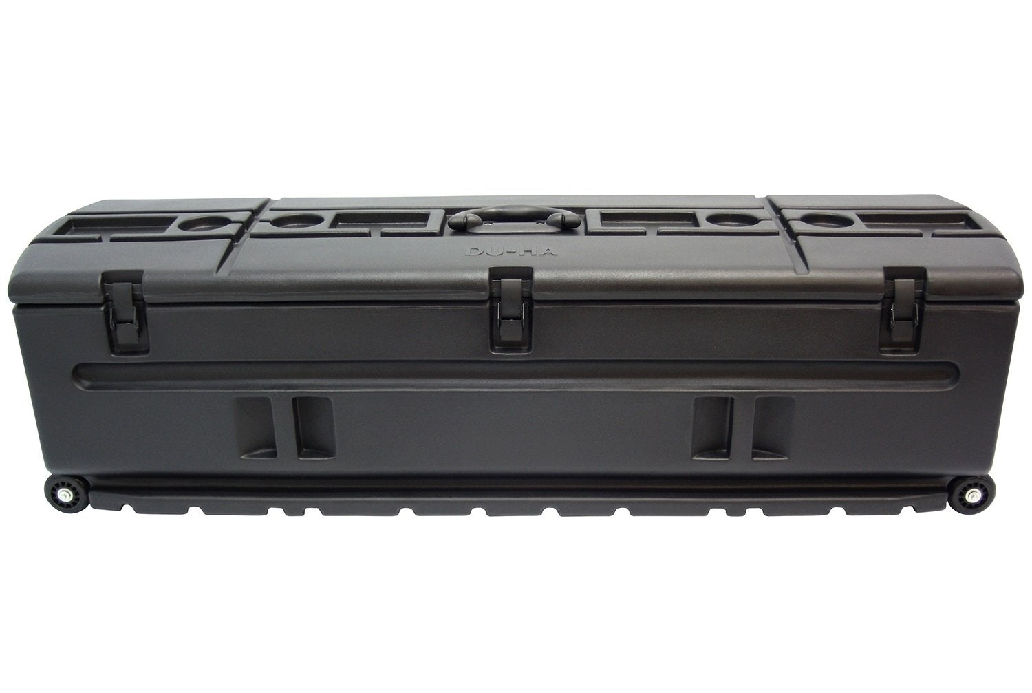 Black DU-HA Tote, Truck Storage Box | Heavy-Duty, Portable Rolling Tool Box or Gun Case for SUV's, Vans, Pickup Trucks, and More | 53 in x 15 in x 15 in | Includes Dividers | No Slide Bracket | 70103