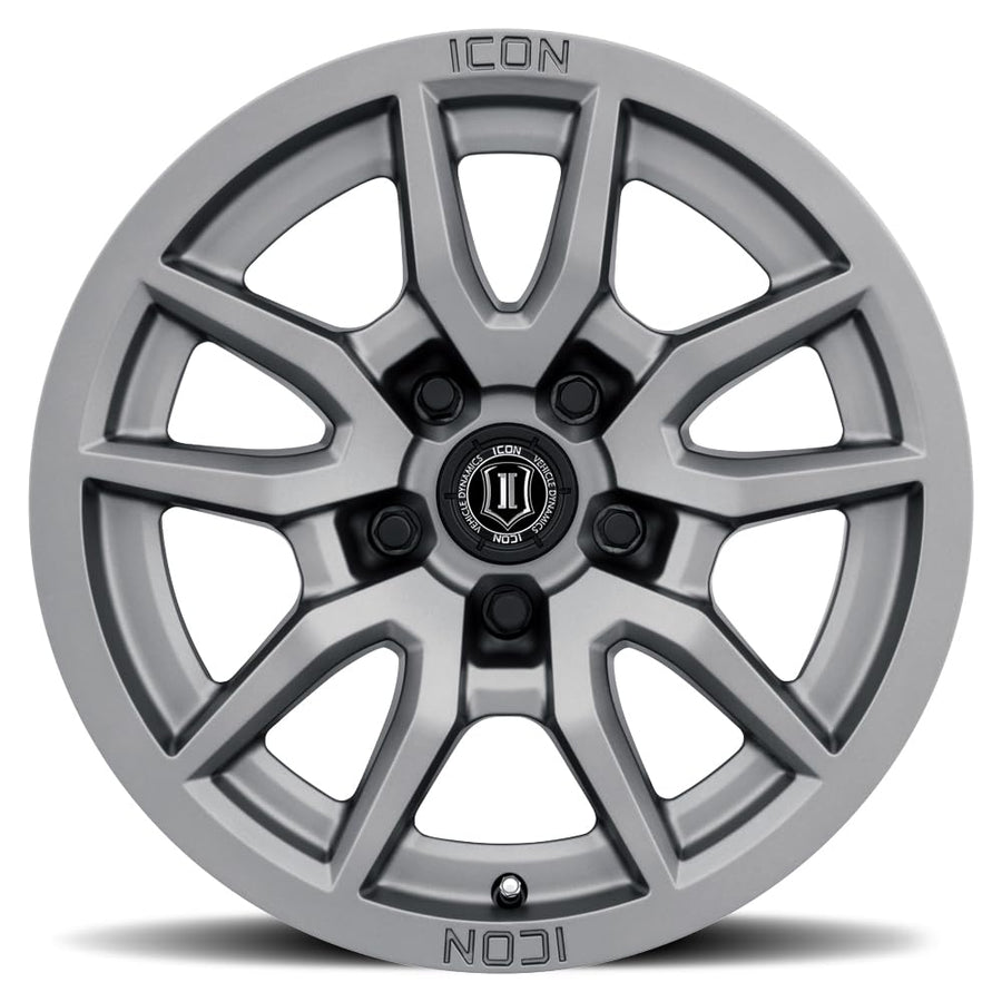 Vector 5 ICON Alloys, Titanium, 17 x 8.5/5 x 150, 25mm Offset, 5.75" BS, 2617855557TT