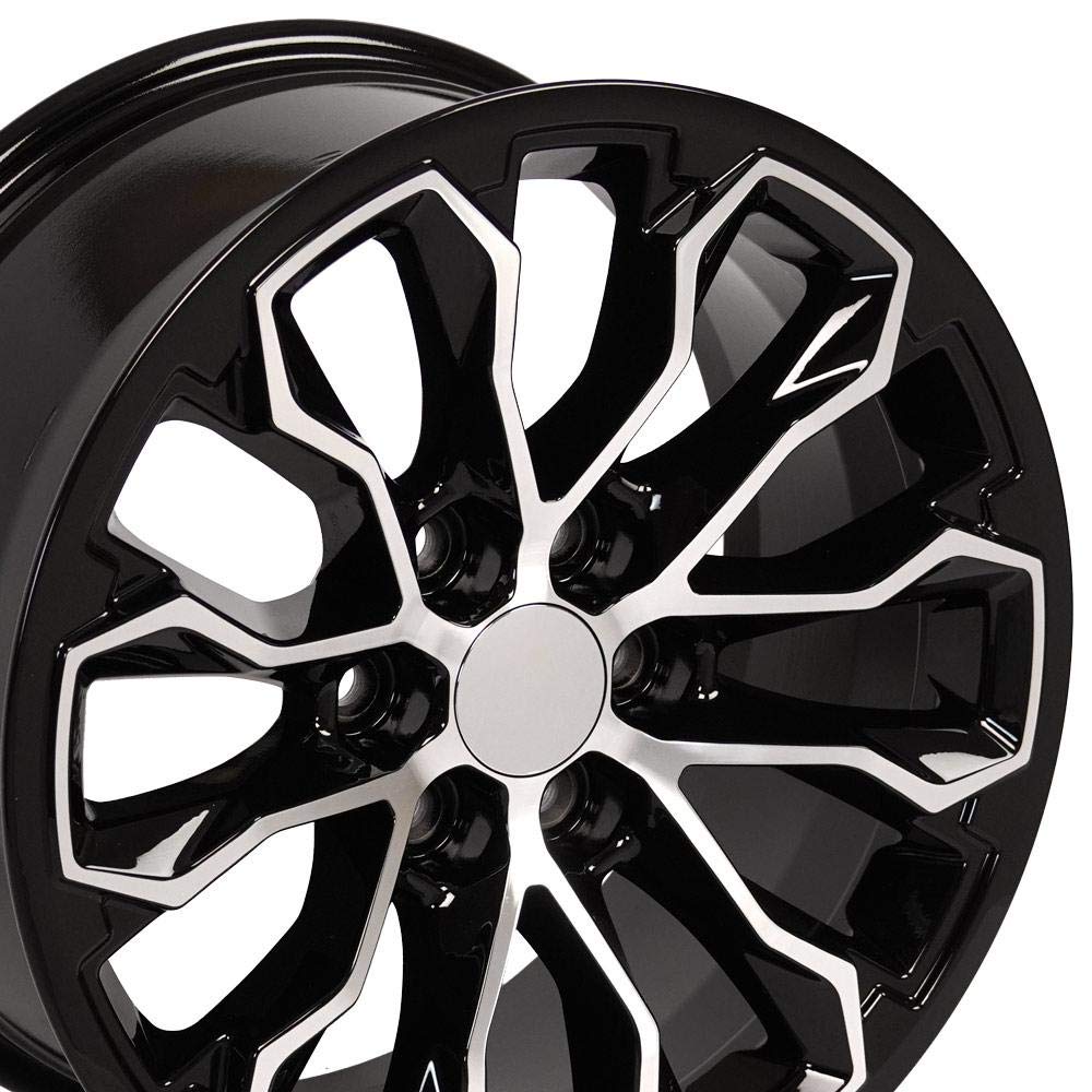 CV54 OE Wheels 17 Inch Rim Fits Colorado ZR2 Style 6x120 17x8 Gloss Black Machined - Hollander 5891 (1)