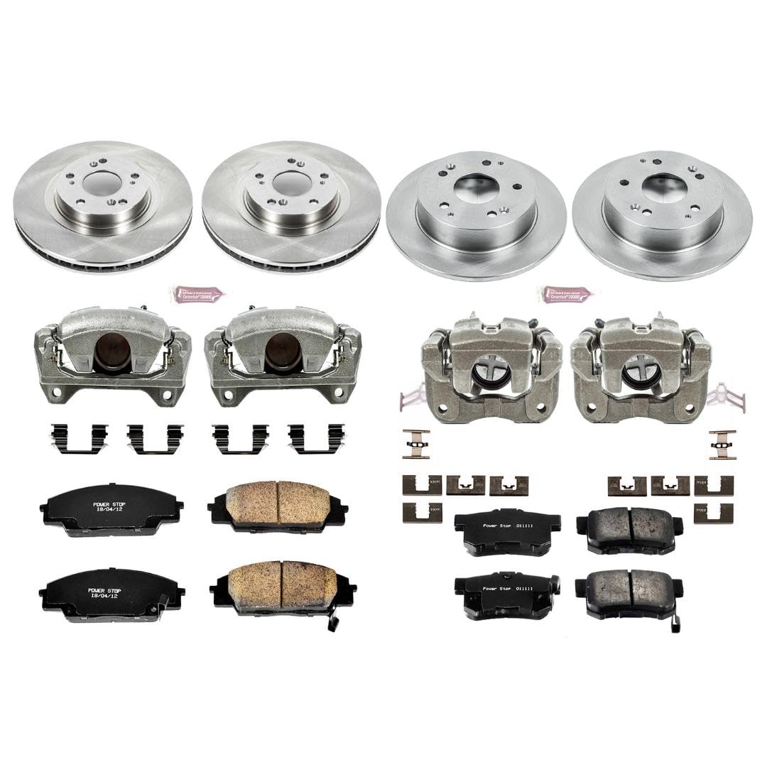 Power Stop KCOE2441 1-Click Autospecialty OE Replacement Brake Kit with Calipers For Acura RSX 2002-2006 [Model Specific]