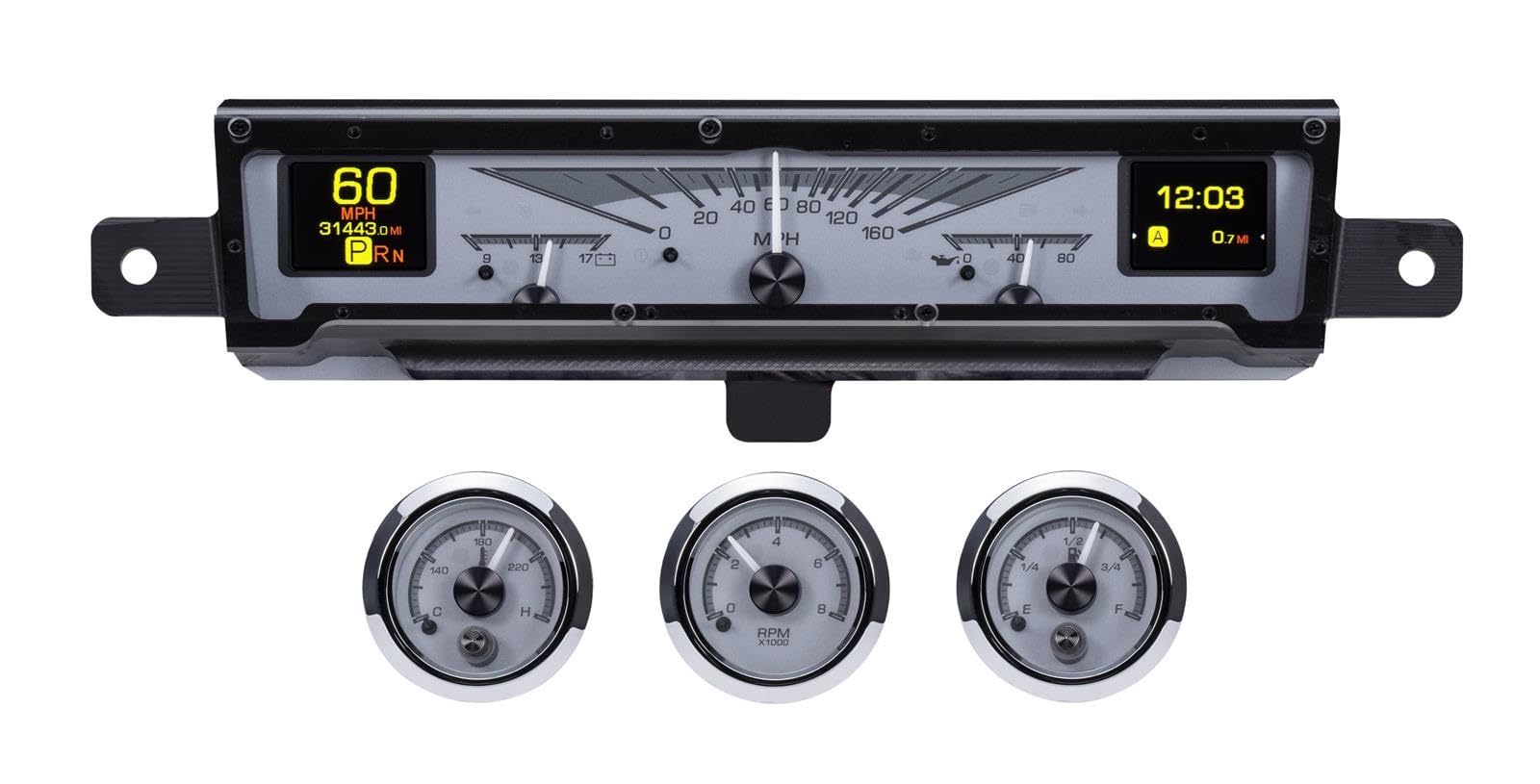 Dakota Digital 61 62 Chevy Impala Custom Gauges El Camino Silver Alloy HDX-61C-IMP-S