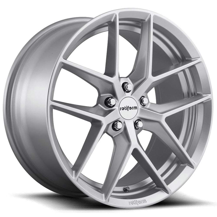 18x8.5 Rotiform flg 5x112 45et 66.56mm gloss silver wheel