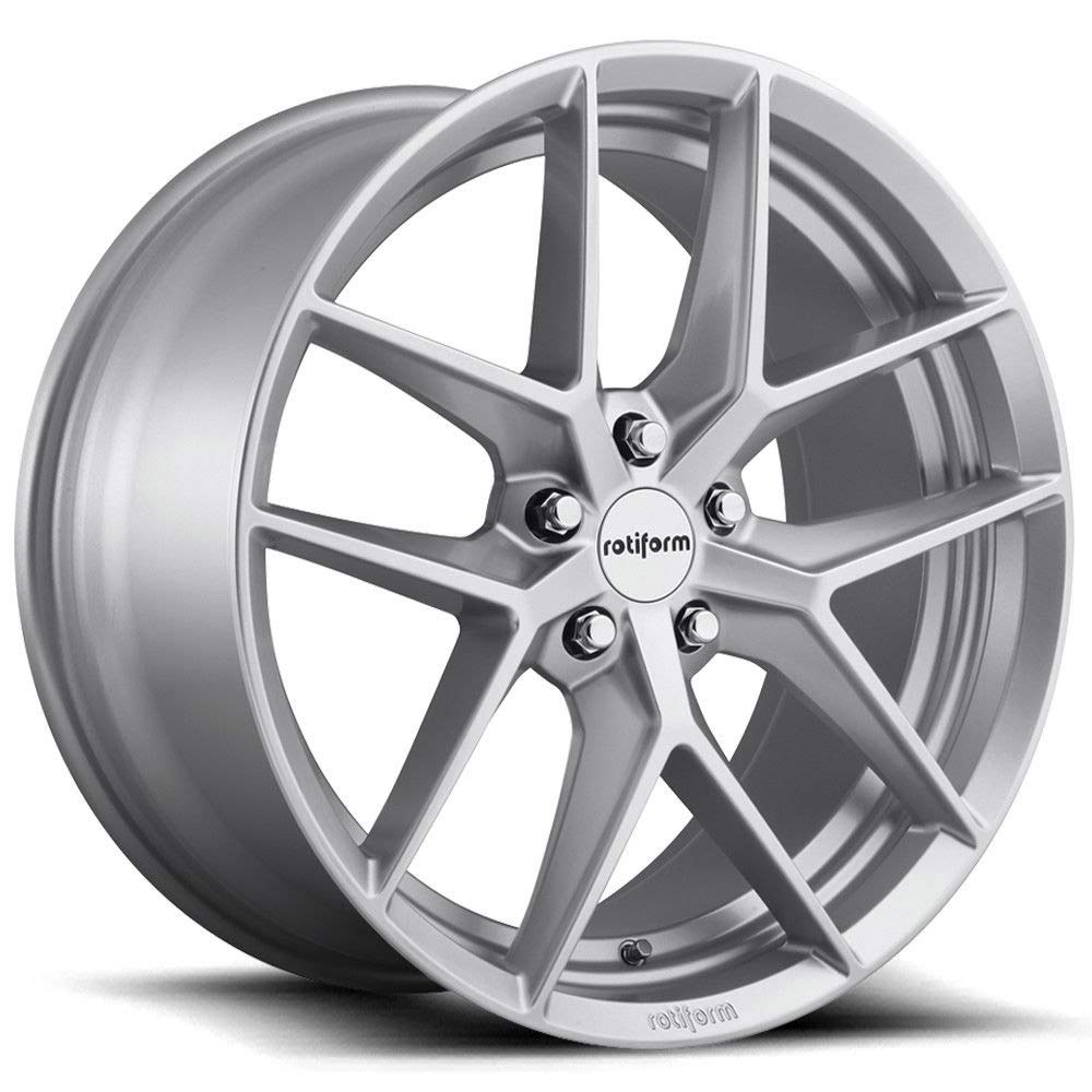 18x8.5 Rotiform flg 5x112 45et 66.56mm gloss silver wheel