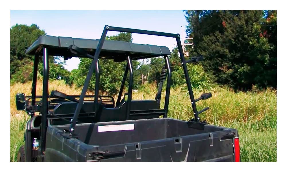 Quick-Draw GREAT DAY Double Crossbow Rack - Aluminum Frame - Black Powder-Coated Finish - 2 Crossbows Holder, QD802-CB