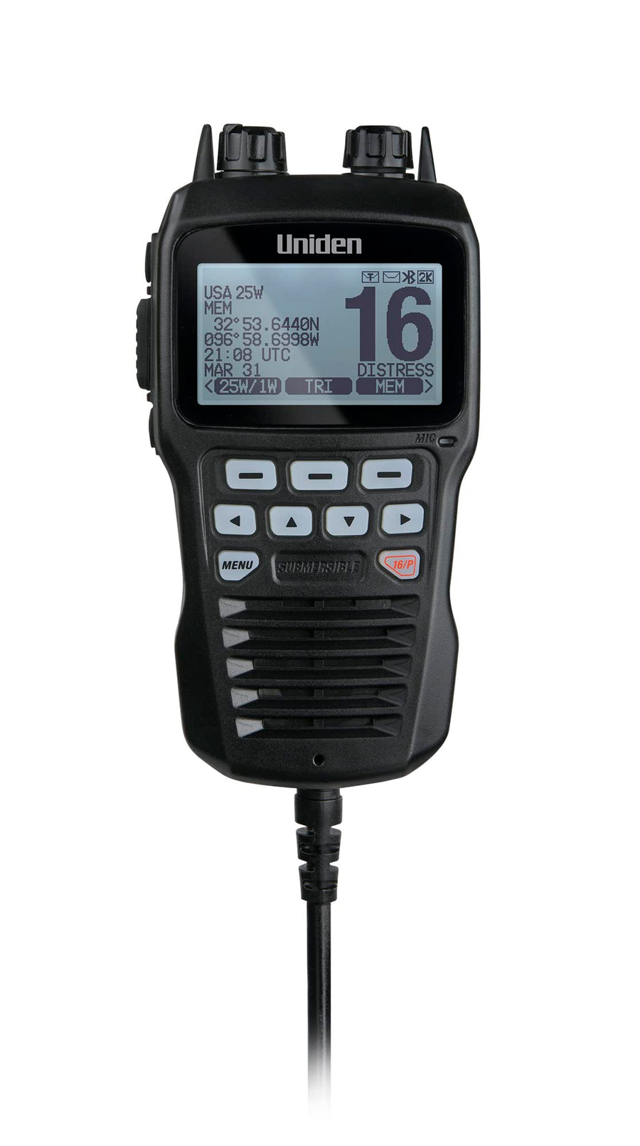 UMRMIC BK Uniden Remote Microphone for UM725 Series Marine VHF Radios - Black