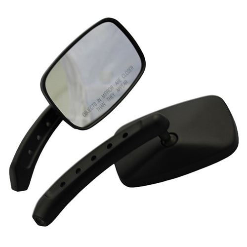 Black Motorcycle CIPA Rectangle Small Mirror Kit 01945
