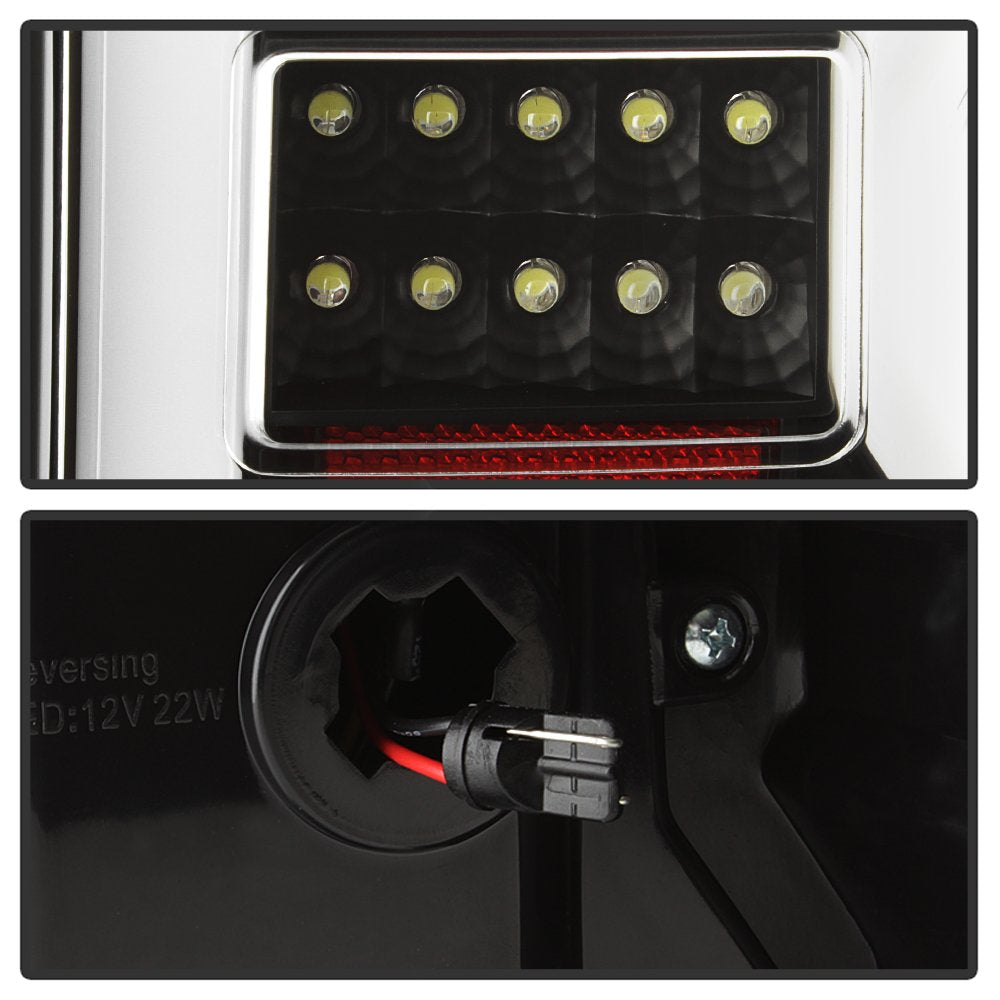 14-16 Chevrolet Silverado 1500 xTune Light Bar LED Tail Lights - Black (ALT-ON-CS14-LBLED-BK)