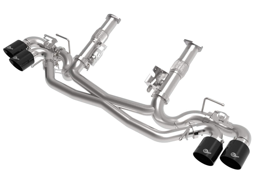 MACH Force-Xp Cat-Back Exhaust System aFe Power for Chevrolet Corvette, 2-1/2", 304 Stainless Steel, Black Tips
