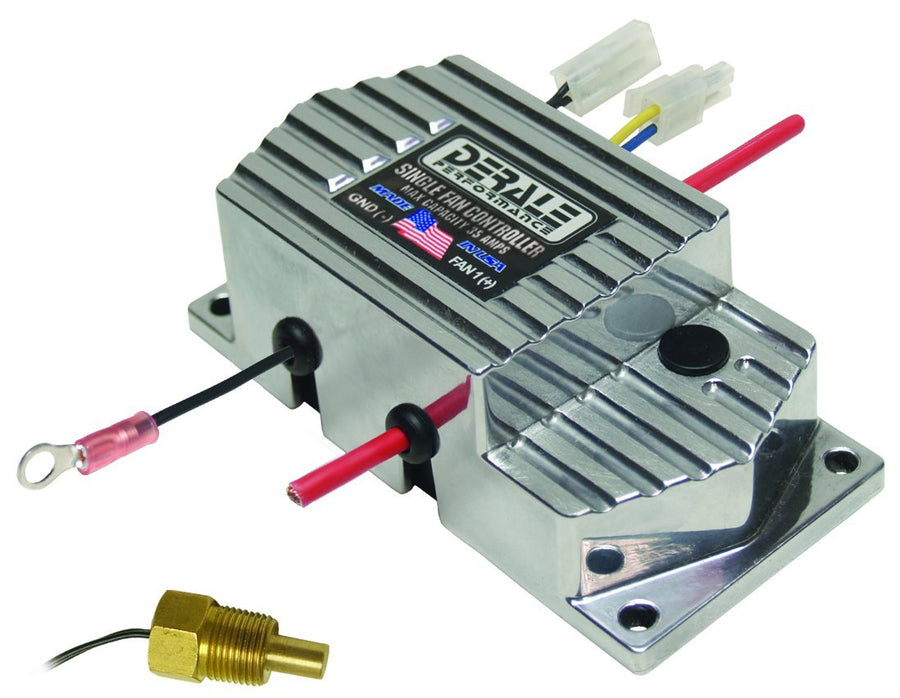 High Amperage Derale 16779 Single Fan Controller with 3/8" NPT Thread In Probe