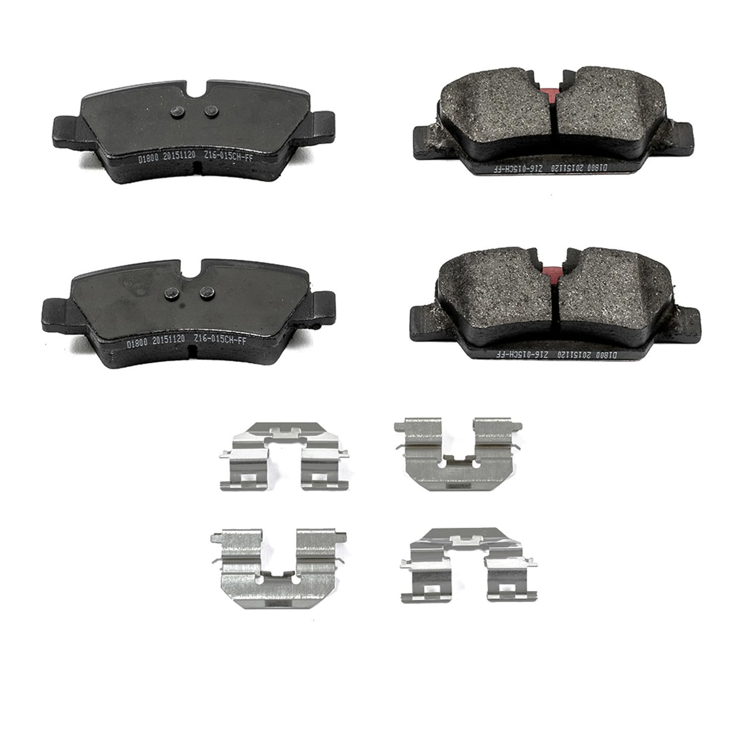 Rear Brake Kit Power Stop For Mini Cooper 2014-24 - Ceramic Brake Pads With Installation Hardware, 17-1800