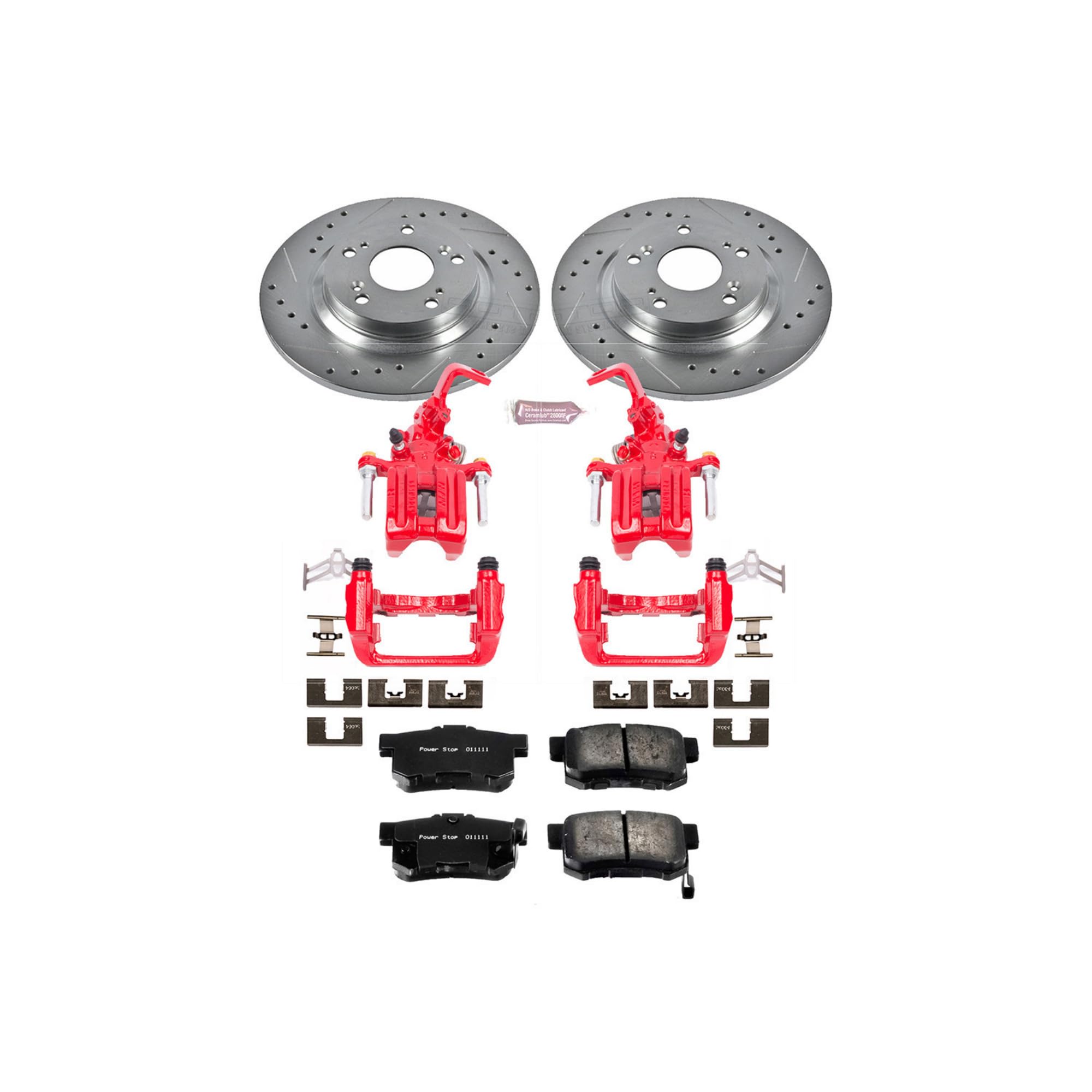 Power Stop Z23 Evolution Sport Brake Kit with Calipers For Honda S2000 2000-2009 [Model Specific]