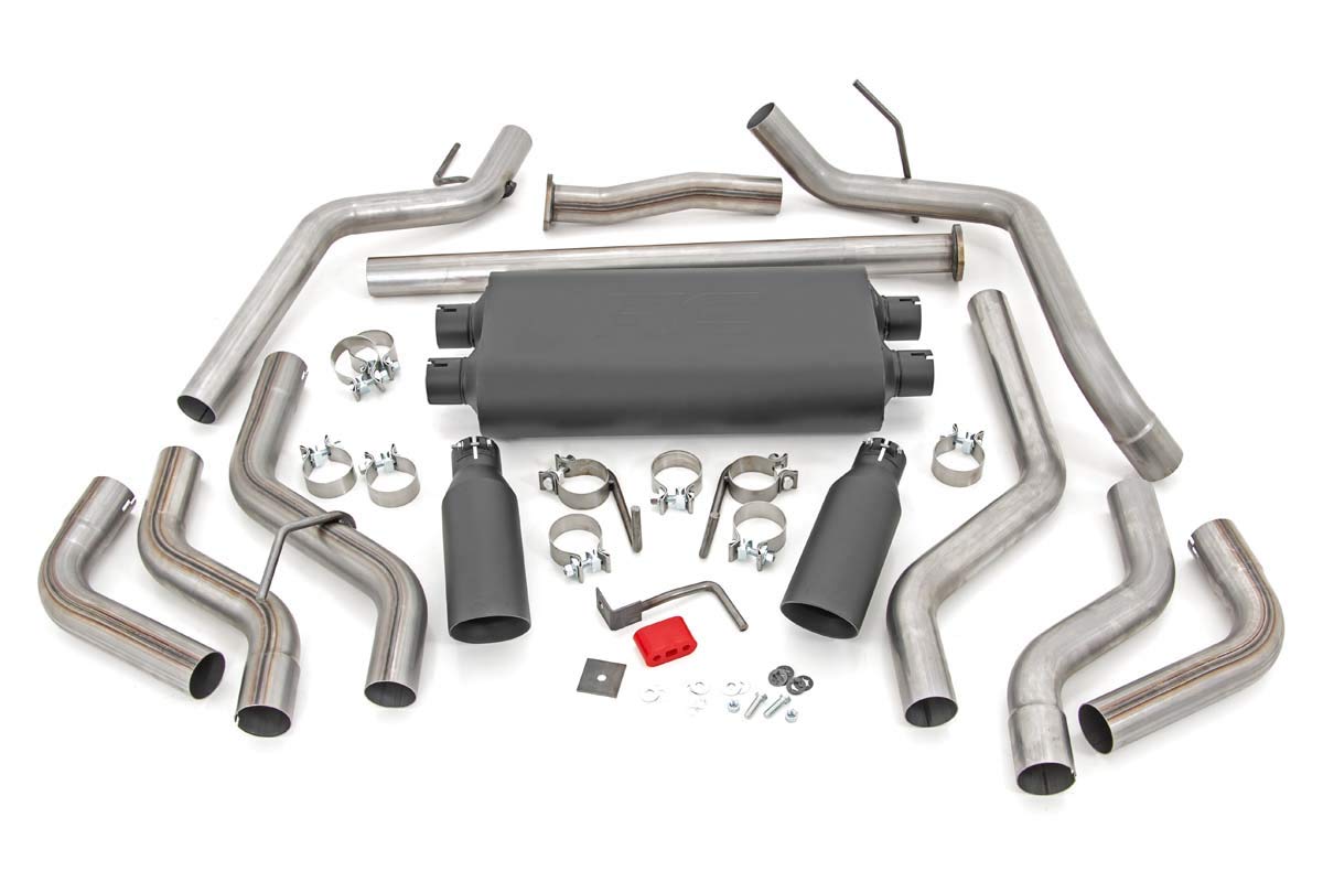 Dual Rough Country Cat-Back Exhaust for 2009-2021 Tundra | 4.6L/5.7L - 96012