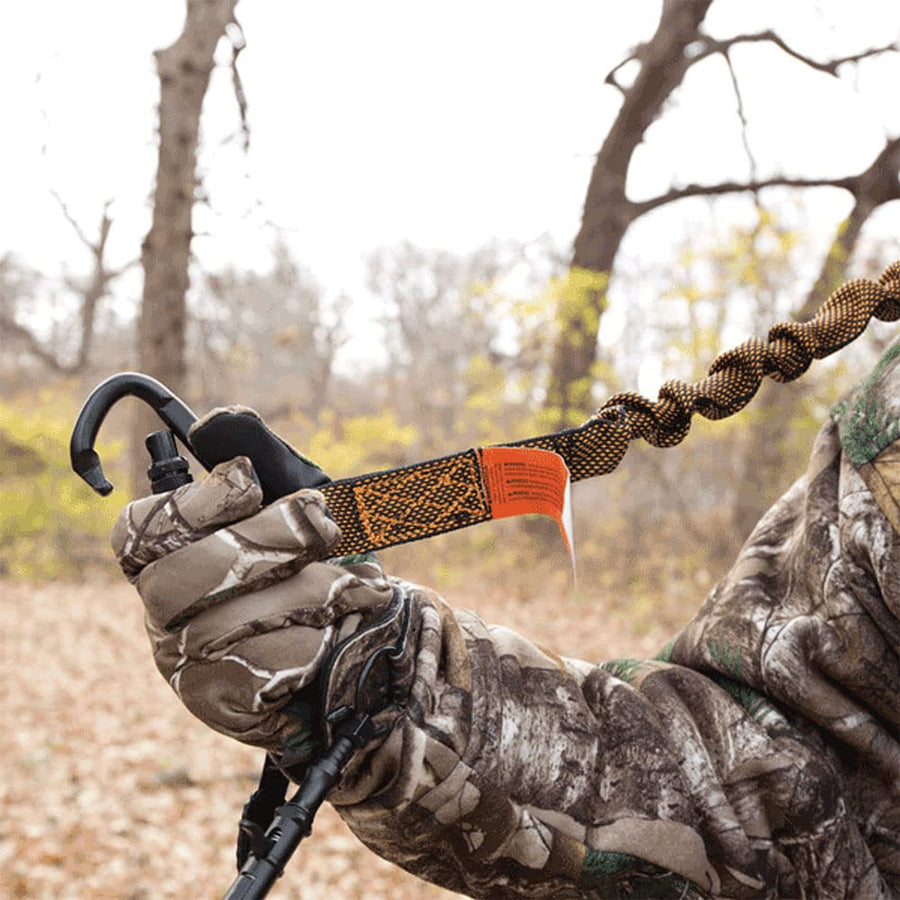 Muddy Tree Stand Hunting Safety Systems Lightweight Padded Nylon Quick-Release Crossover Harness Combo, Large