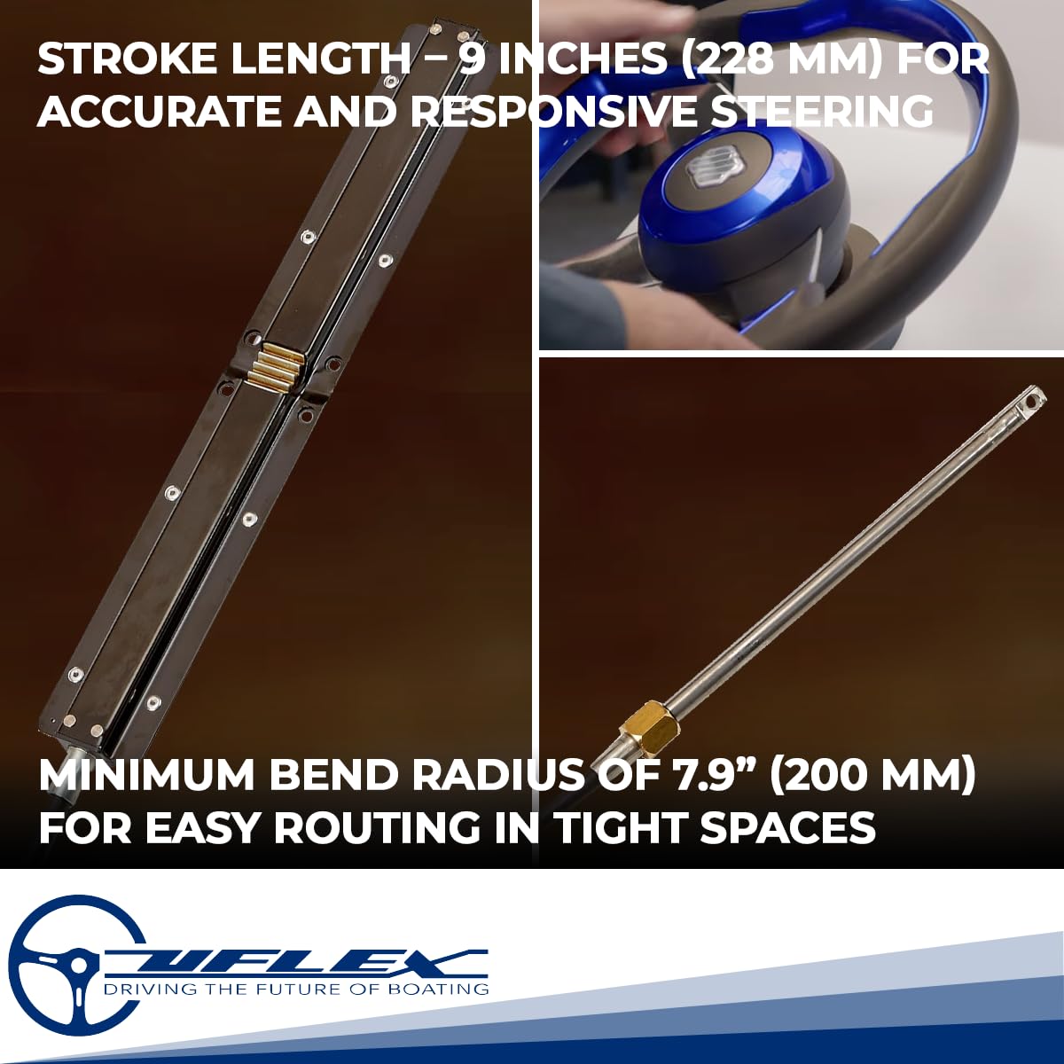 M86X10 Uflex Rack Replacement Steering Cable Assembly, 10'