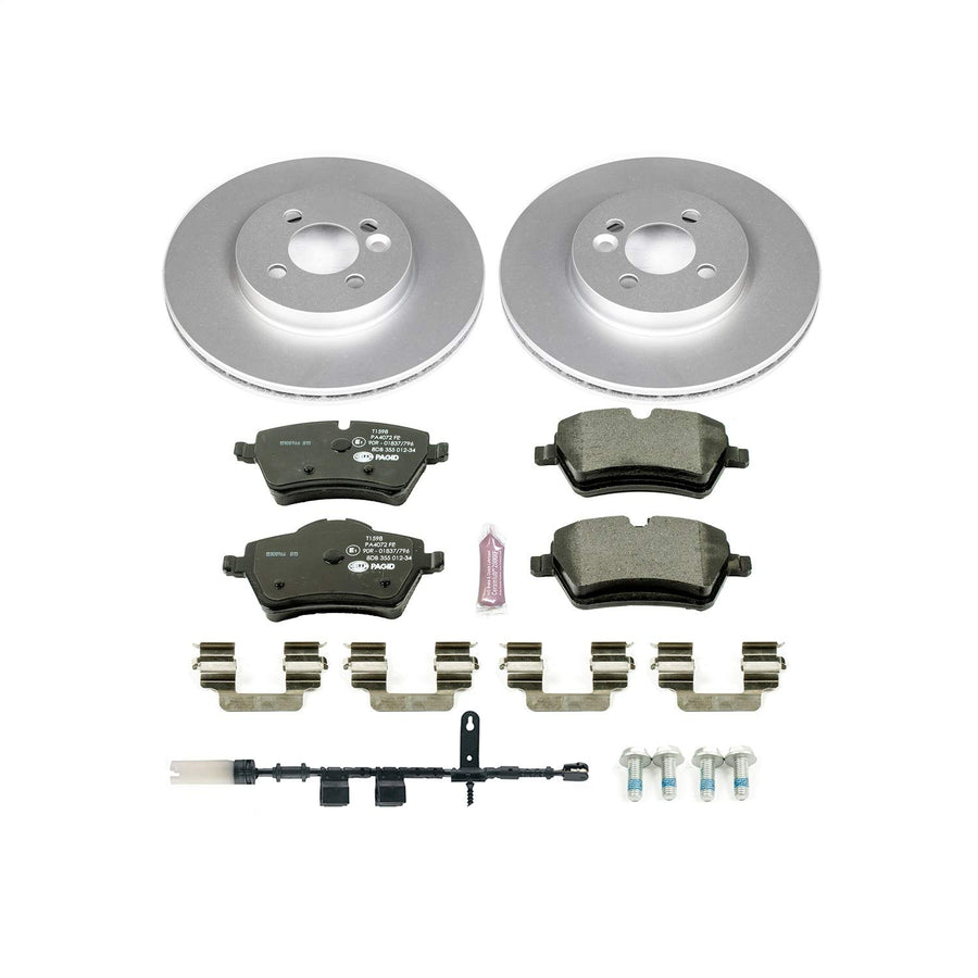 Euro-Stop Power Stop ESK6741 Brake Kit Front Mini Cooper and 1 Front Sensor Wire For Mini Cooper 2012-2015 [Model Specific]