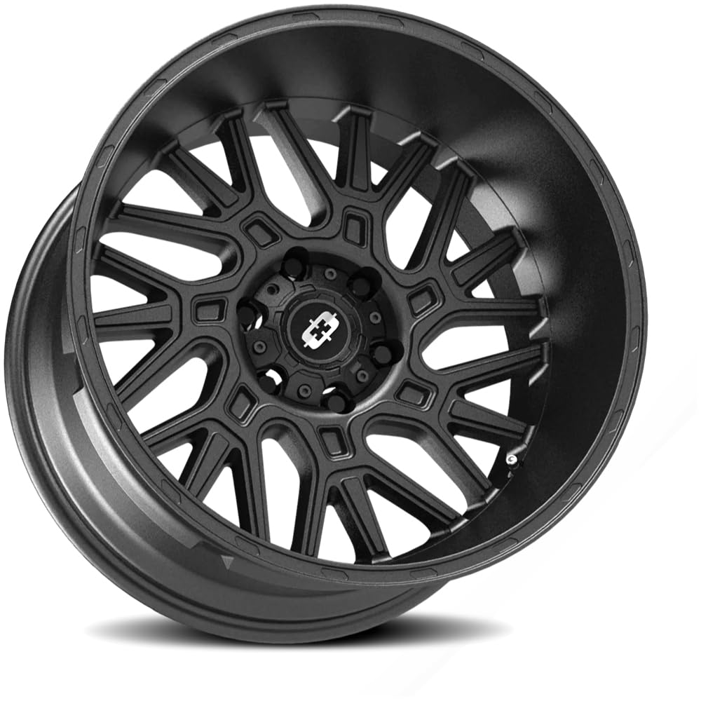 22x10 Vision 404 Brawl 6x135-19mm Satin Black Wheel Rim 22" Inch