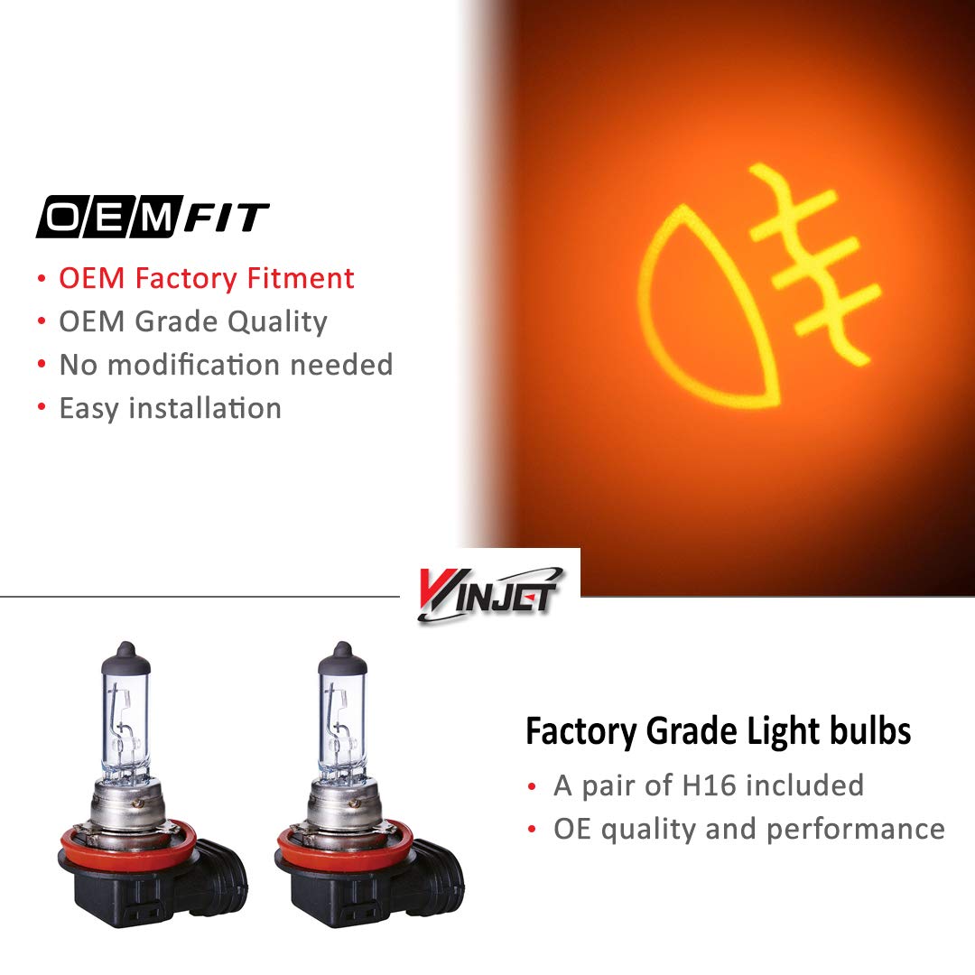 Winjet Driving Fog Lights Compatible with [2017 2018 2019 Subaru Impreza] + Switch + Wiring Kit