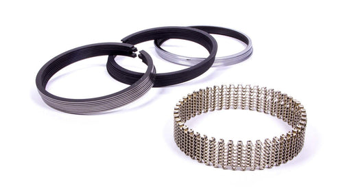 JE Piston Rings JE Pistons, Sportsman Series, 4.500 in Bore, File Fit, 1/16 x 1/16 x 3/16 in Thick, Standard Tension, Ductile Iron, Plasma Moly, 8-Cylinder, Kit