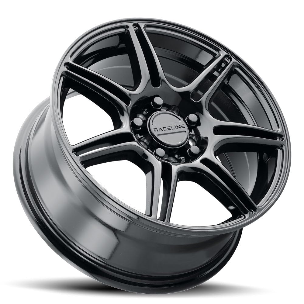 Apex Raceline Wheels Gloss Black 20X8.5 5X112 +35mm 7 Spoke Aluminum Passenger Car Wheels, Replacement Car Rims