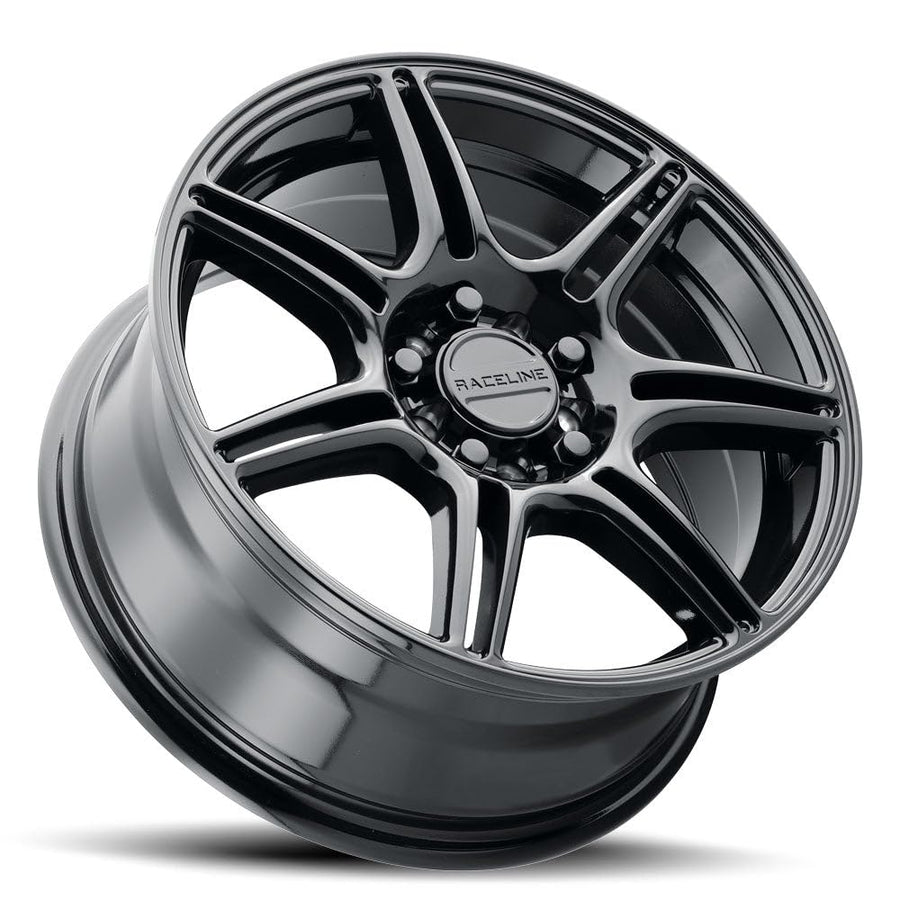 Apex Raceline Wheels Gloss Black 20X8.5 5X112 +35mm 7 Spoke Aluminum Passenger Car Wheels, Replacement Car Rims