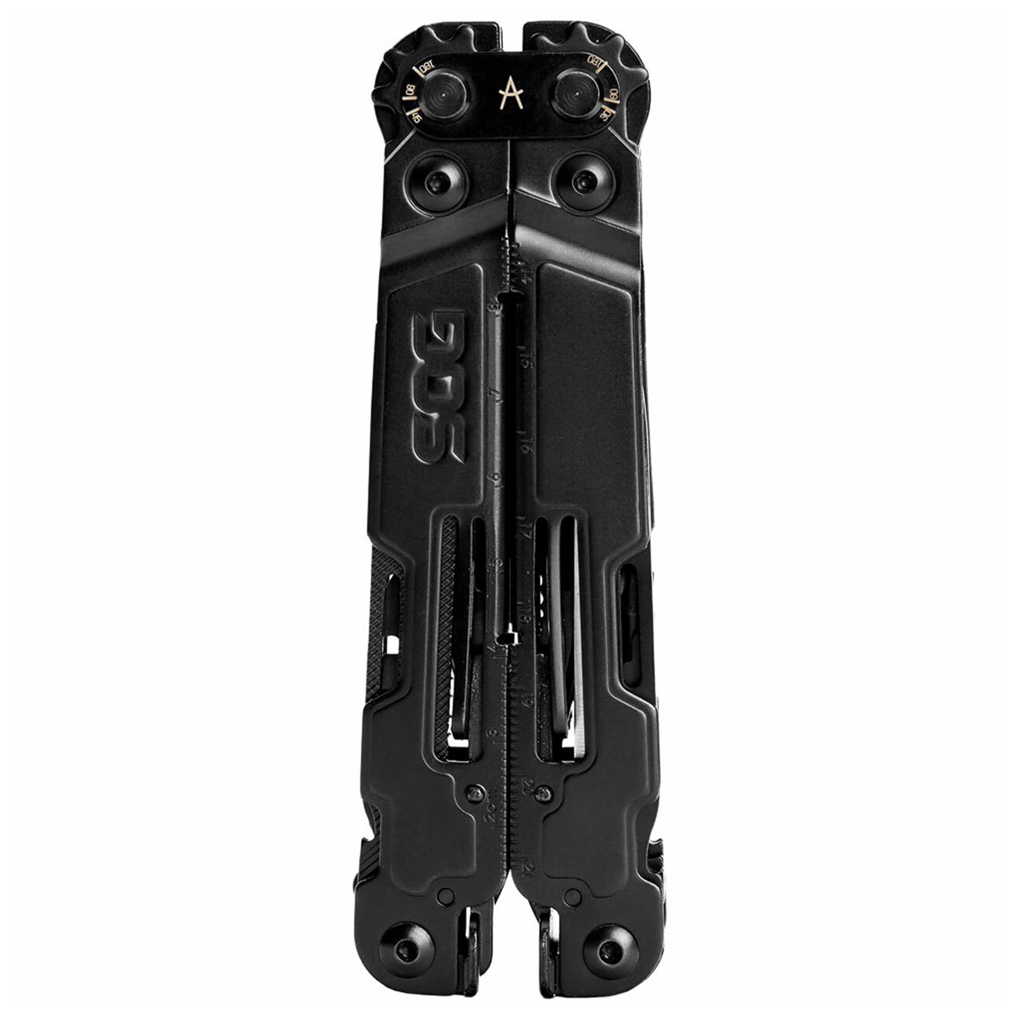 SOG PowerAccess Deluxe Heavy Duty All-Around Stainless Steel Multi-Tool w/Nylon Sheath, Two Knife Blades, Can & Bottle Opener, Black