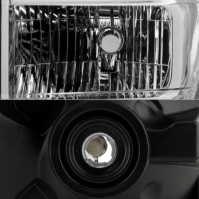 ( POE ) Ford E150 E250 08-14 / E350~E550 SuperDuty 08-19 / E550 08-17 / F650 F750 Crystal Headlight - Low Beam-H13(Not Included) ; High Beam-H13(Not Included) ; Signal-3157A(Included) - OE Left
