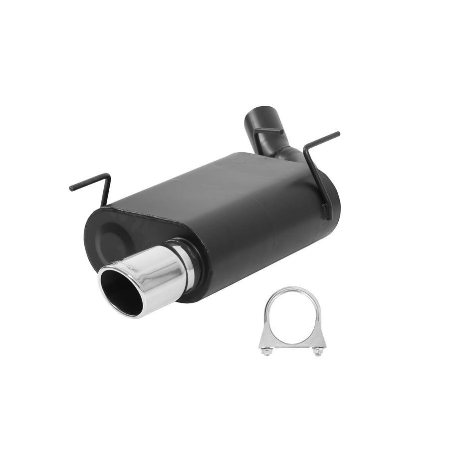 American Thunder Flowmaster 17421 Axle-Back Exhaust Kit 2.5 Inch Aluminized Steel 4 Inch Polished 304 Stainless Steel Tips Compatible with 2005-2009 Ford Mustang 4.0L V6 Coupe or Convertible