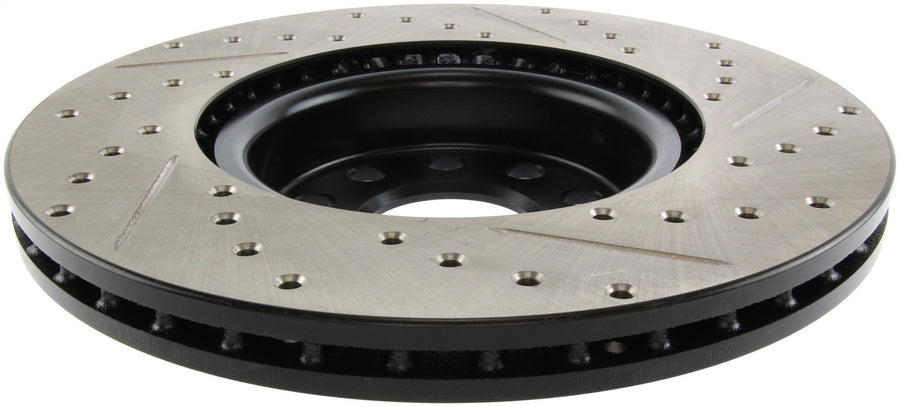 StopTech Automotive Replacement 127.33098R Front Right Drilled and Slotted Disc Brake Rotor Fits Select Audi A1/A3/Q2, Seat Aleta/Ateca, Volskwagen Beetle/Bora/Tiguan
