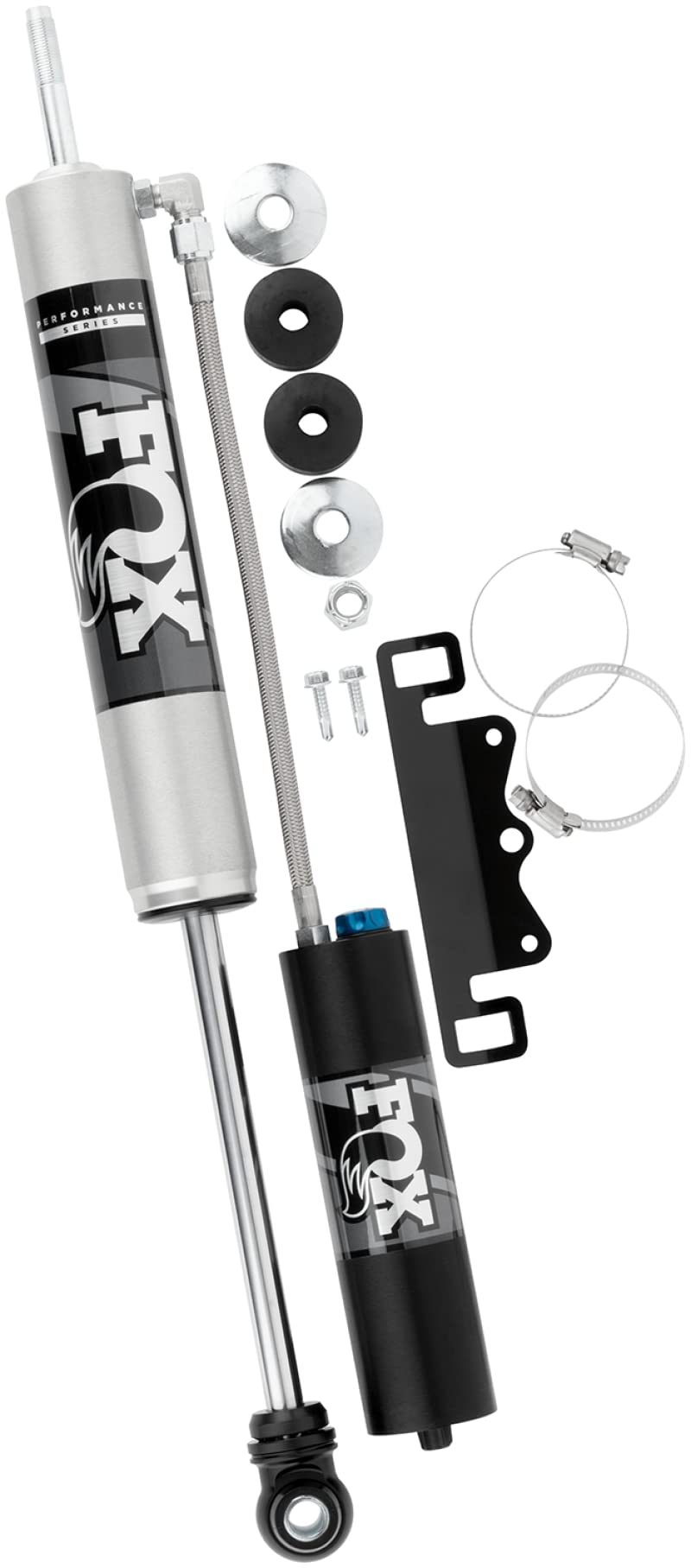 FOX Factory 2.0 Performance Series FOX FactoryFox Shock, Monotube, Aluminum, Clear Anodized, Rear, 0 in to 1.5 in Lift