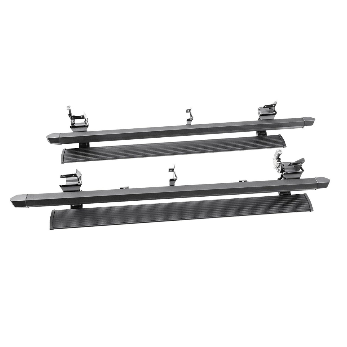 AMP Research PowerStepXL | 2024 Toyota Tacoma Double Cab Fits | 77362-01A | Rust Proof Aluminum Retractable Electric Steps with LED Step Lights