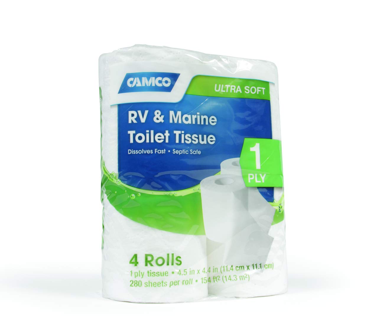 Toilet Tissue Camco 40276, 1 Pack of 4 Rolls, White